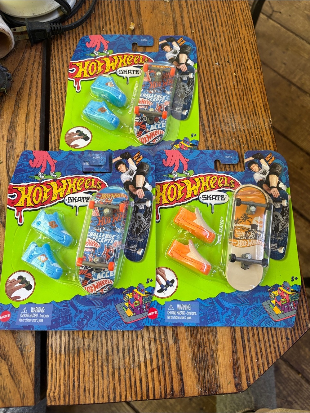 3 Tony Hawk Tech Deck Skateboarding Hot Wheels Collector Toy Figure